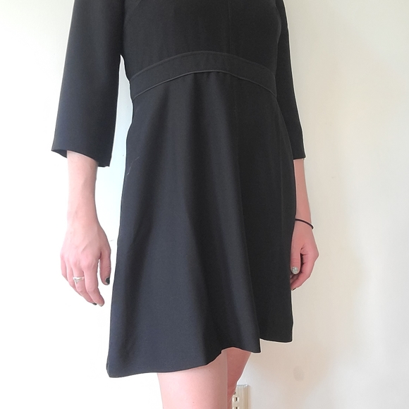 Black Professional Banana Republic Knee Length Dress With Pockets - Picture 1 of 5